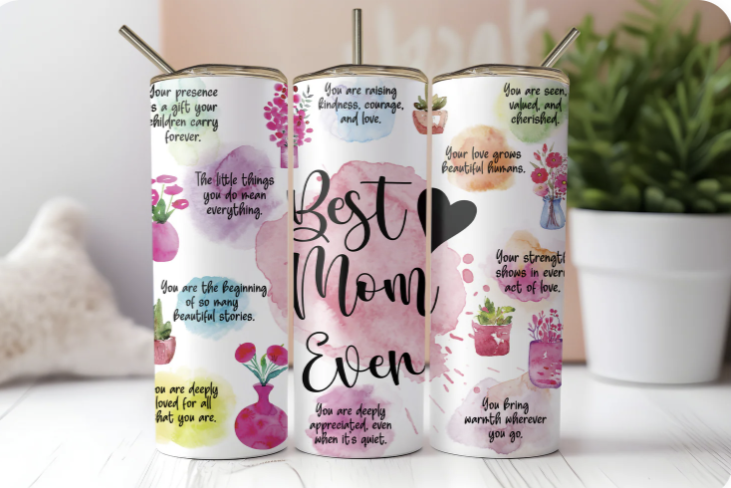 🌸 The "Best Mom Ever" 20oz Skinny Tumbler 🌸